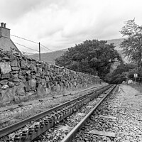 Buy canvas prints of Mount Snowdon Railway, Llanberis, North Wales. The rack and pinion railway track running up Mount Snowdon by Chris Yaxley