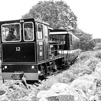 Buy canvas prints of Diesel train on Mount Snowdon Railway, Llanberis, North Wales by Chris Yaxley
