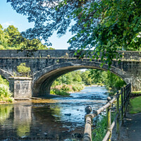 Buy canvas prints of Bridge over the River Severn, Llanidloes by Chris Yaxley