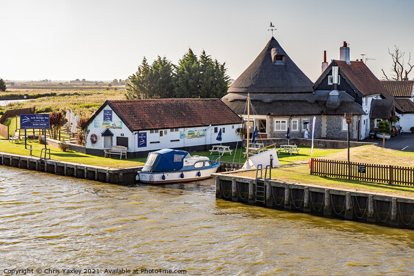 Acle Bridge pub on the Norfolk Broads Picture Board by Chris Yaxley