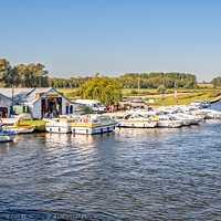 Buy canvas prints of Norfolk Broads boat hire in Acle by Chris Yaxley