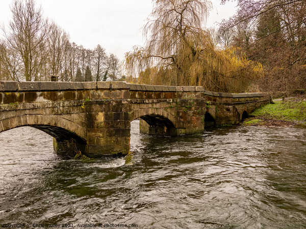 Stone bridge over the River Wye, Bakewell Picture Board by Chris Yaxley