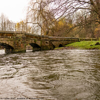 Buy canvas prints of Stone bridge over the River Wye, Bakewell by Chris Yaxley