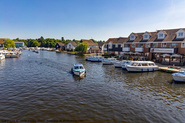 The River Bure captured from Wroxham Bridge Picture Board by Chris Yaxley