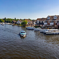 Buy canvas prints of The River Bure captured from Wroxham Bridge by Chris Yaxley