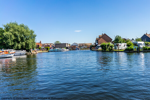 A view up the River Bure, Wroxham, Norfolk Broads Picture Board by Chris Yaxley