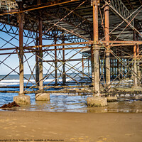 Buy canvas prints of Under Cromer pier by Chris Yaxley