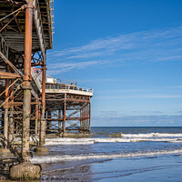 Buy canvas prints of The Victorian pier on Cromer beach by Chris Yaxley