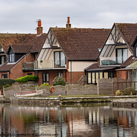 Buy canvas prints of Riverside cottages on the bank of the River Bure, Horning by Chris Yaxley
