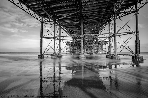 Beneath the boardwalk of Cromer pier Picture Board by Chris Yaxley