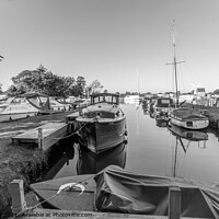 Buy canvas prints of River Thurne boat yard by Chris Yaxley
