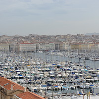 Buy canvas prints of View of the marina of Marseille  by Ulrich Trappschuh