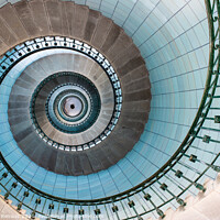 Buy canvas prints of Stairs spiral inside the lighthouse by Laurent Renault