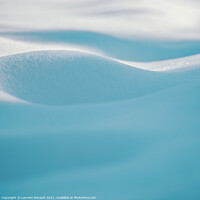 Buy canvas prints of Snow curves in blue background by Laurent Renault