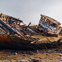 Buy canvas prints of Wreck of a wooden fishing boat abandoned by Laurent Renault