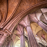 Buy canvas prints of The cathedral of Bourges seen upwards from the deambulatory by Laurent Renault