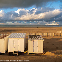 Buy canvas prints of Beach in Calais harbor in France by Laurent Renault