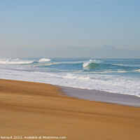 Buy canvas prints of Waves breaking on the shore of Biarritz by Laurent Renault