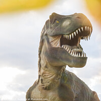 Buy canvas prints of Tyrannosaurus Rex or T-Rex photography with a blurry foreground by Laurent Renault