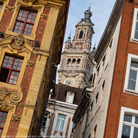 Buy canvas prints of The belfry of the Chamber of Commerce in Lille by Laurent Renault