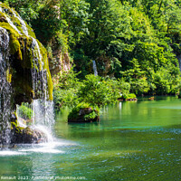 Buy canvas prints of Cascade near Castelbouc village in the valley of the Tarn river by Laurent Renault
