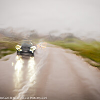 Buy canvas prints of Driving during the rain, producing an impressionistic effect and by Laurent Renault