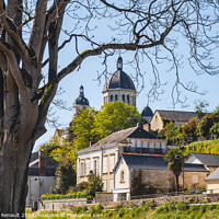 Buy canvas prints of Segré village, and his church Sainte-Madeleine. Photography tak by Laurent Renault