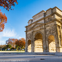 Buy canvas prints of Famous Roman triumphal arch, historical building in Orange city, by Laurent Renault