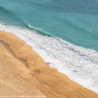 Buy canvas prints of Nazaré beach showing beach and ocean in Nazaré, Portugal by Laurent Renault