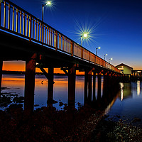 Buy canvas prints of Victoria Point Jetty Sunrise by Shaun Carling