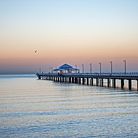 Buy canvas prints of Sunrise Over The Shornecliffe Pier by Shaun Carling