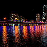 Buy canvas prints of The Southport Bridge, Gold Coast, Australia by Shaun Carling