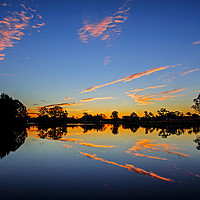 Buy canvas prints of Sunset Over Lake Apex by Shaun Carling