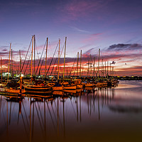 Buy canvas prints of Scarborough Marina Sunset, Queensland, Australia by Shaun Carling