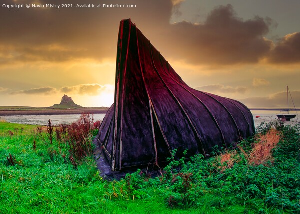 A traditional Boat Shed of Holy Island,  Lindisfar Picture Board by Navin Mistry
