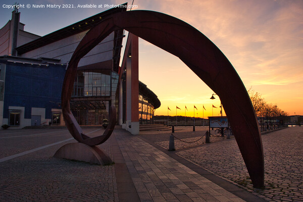 Gothenburg opera house at sunset  Picture Board by Navin Mistry