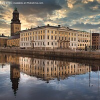 Buy canvas prints of Gothenburg Town Square Reflection by Navin Mistry