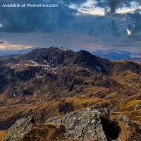 Buy canvas prints of A view of Stùc a' Chròin from Ben Vorlich by Navin Mistry