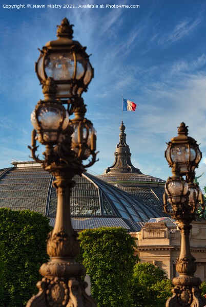 French Flag Grand Palais des Champs-Élysées Picture Board by Navin Mistry