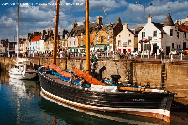 The Reaper in Anstruther Harbour Picture Board by Navin Mistry