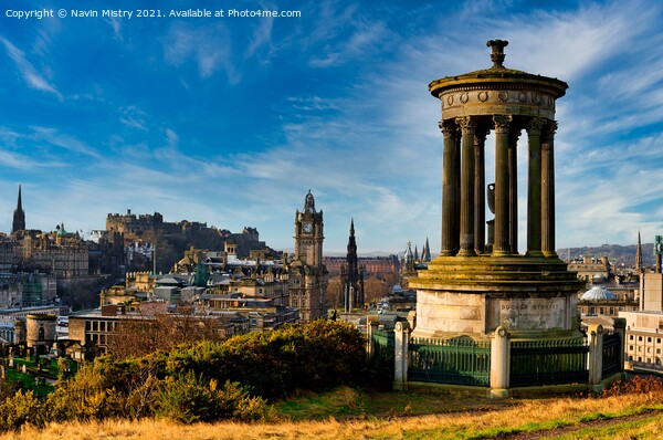 A View of Edinburgh from Calton Hill  Picture Board by Navin Mistry