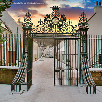 Buy canvas prints of The Ornate Gates of Dunkeld Cathedral by Navin Mistry