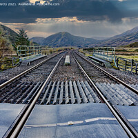 Buy canvas prints of The Highland Railway Line near Dalwhinnie Scotland by Navin Mistry