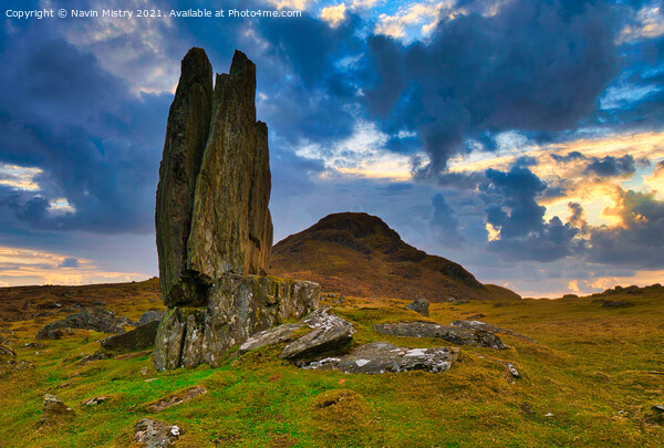 Fionn's Rock, Glen Lyon Picture Board by Navin Mistry