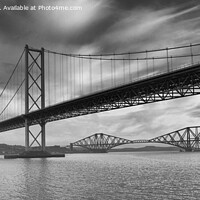 Buy canvas prints of The View of the Forth Road Bridge and Forth Bridge  by Navin Mistry