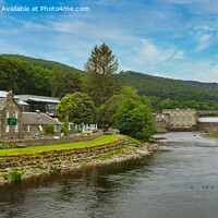 Buy canvas prints of A view of Port Na Craig and the River Tummel, Pitlochry by Navin Mistry