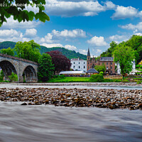 Buy canvas prints of A view of the River Tay and Dunkeld, Perthshire   by Navin Mistry