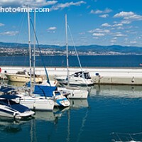 Buy canvas prints of Panoramic view of the marina Opatija, Croatia   by Navin Mistry