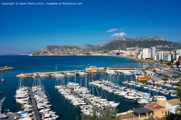 Calpe Marina Picture Board by Navin Mistry