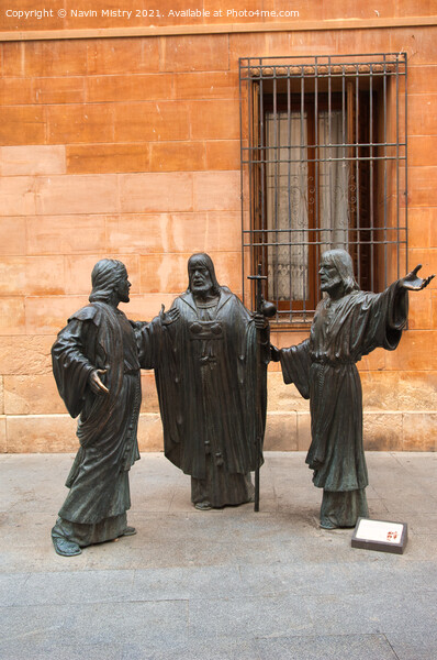 Sculpture of the Three Apostles  Picture Board by Navin Mistry